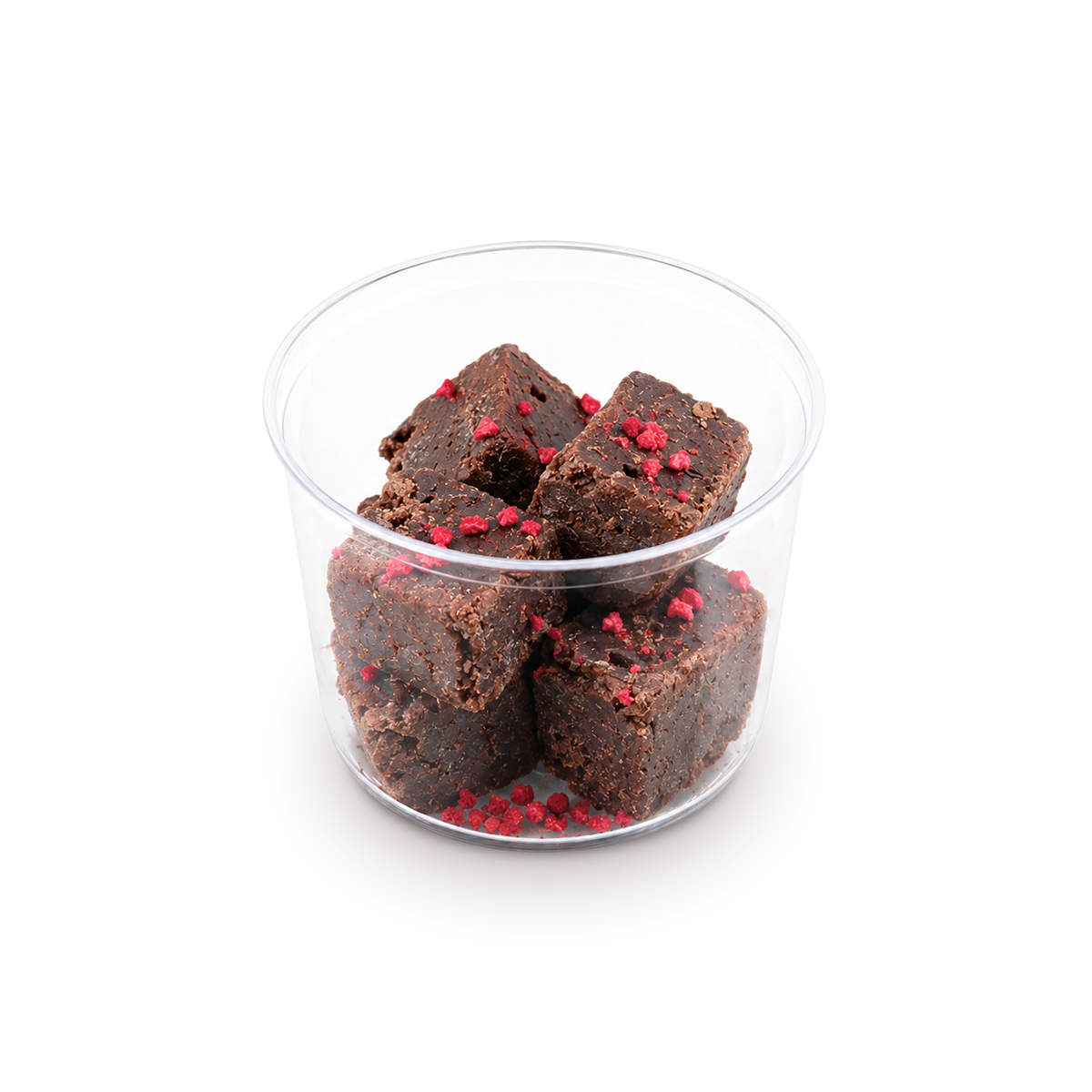 Брауни с кусочками малины