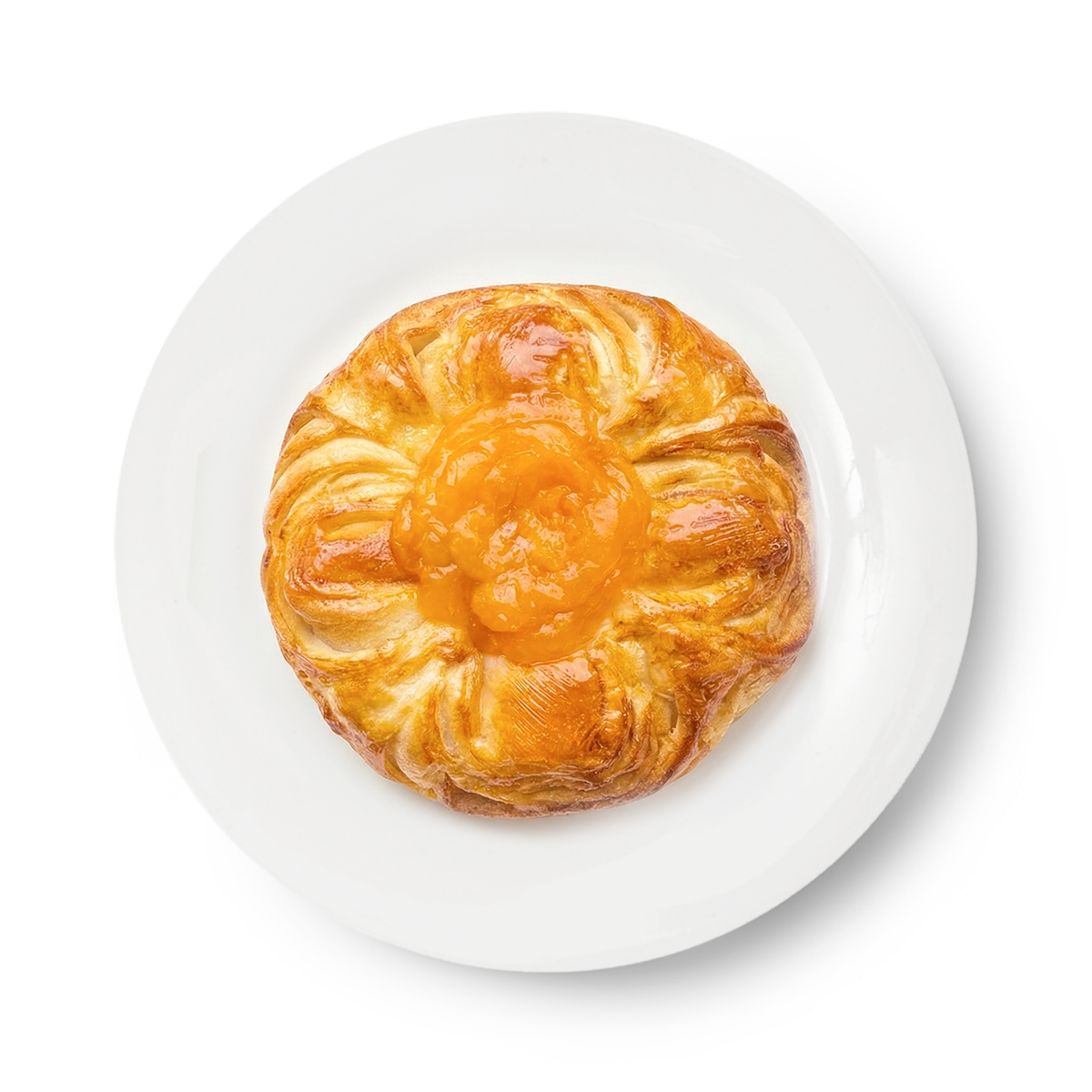 Дениш с заварным кремом и абрикосом