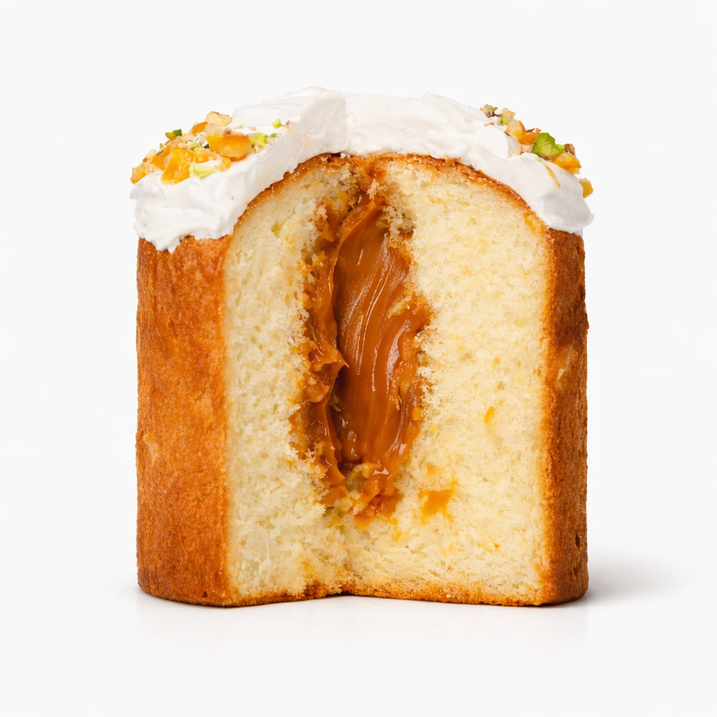 Кулич с цукатами и соленой карамелью