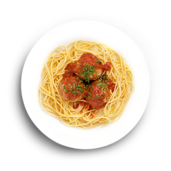Спагетти с тефтелями в томатном соусе по-итальянски